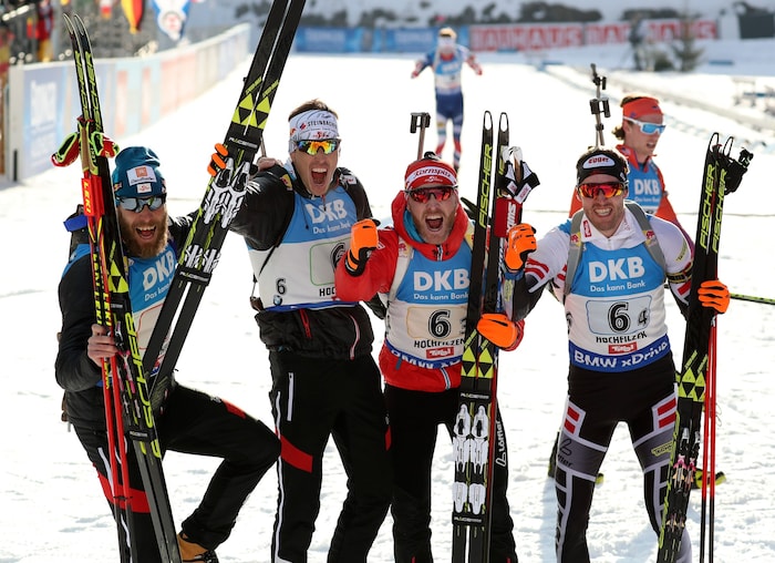 World Championship bronze in Hochfilzen for the quartet Daniel Mesotitsch, Julian Eberhard, ...