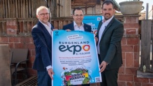 Volksfest- Organisator Dieter Horvath, WK-Direktor Andreas Wirth und Bürgermeister Kilian ...