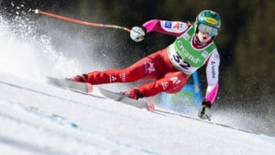 Speedspezialistin Emily Schöpf feierte in diesem Winter nach ihrem Kreuzbandriss ein Comeback.
