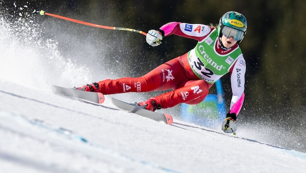 Speedspezialistin Emily Schöpf feierte in diesem Winter nach ihrem Kreuzbandriss ein Comeback.