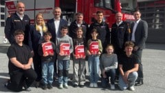 Landesfeuerwehrkommandant Franz Kropf, Landesrätin Daniela Winkler, Landesrat Heinrich Dorner, ...