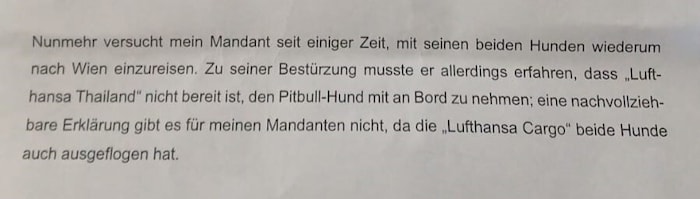 Attorney Astrid Wagner is assisting Daniel in finding a solution.