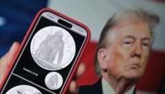 US-Präsident Donald Trump wird auf einer Gedenkmünze zum 250. Geburtstag der Vereinigten Staaten ...