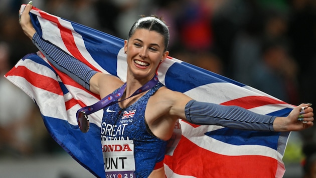 Bei der WM lief Amy Hunt über 200 Meter zur Silbermedaille.