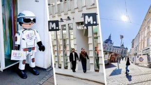 Nächste Woche eröffnen neue Filialen von Brickcomplete (links) und Manufactum (Mitte). Bei ...