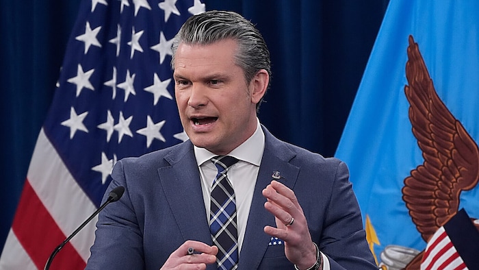 US-Verteidigungsminister Pete Hegseth spricht von einem vorübergehenden Militäreinsatz in der ...