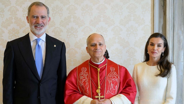 König Felipe und Königin Letizia bei der Privataudienz von Papst Leo XIV. im Vatikan