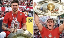 Patrick Farkas (li.) gewann viermal mit Salzburg den Meistertitel, Alex Zickler holte den Teller ...
