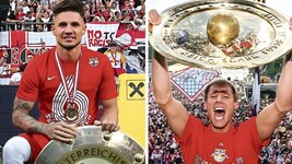 Patrick Farkas (li.) gewann viermal mit Salzburg den Meistertitel, Alex Zickler holte den Teller ...