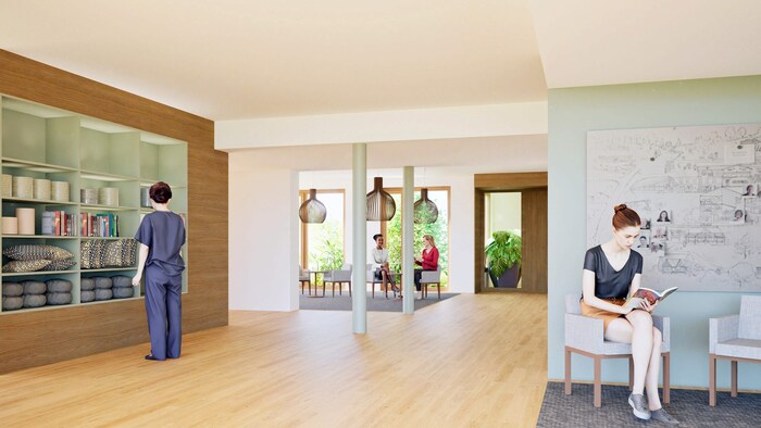 So soll der neue, offene Eingangsbereich aussehen.