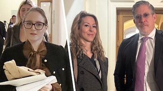 Witwe Simone Lugner (links mit Anwalt Höllwarth) wurde im Justizpalast ebenso befragt wie ...