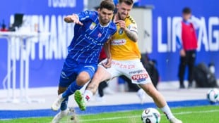 GEPA Die Rieder (re. Pomer) sind wahre Linz-Experten (li. Pasic von Blau-Weiß).