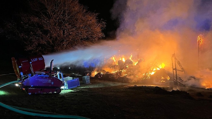 Der Löschroboter leistete top Arbeit.