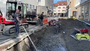 Die Bauarbeiten in der Viehmarktstraße sollen bis Mai abgeschlossen sein.