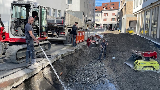 Die Bauarbeiten in der Viehmarktstraße sollen bis Mai abgeschlossen sein.