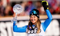 Laura Pirovano hat sich den Abfahrts-Weltcup gesichert.