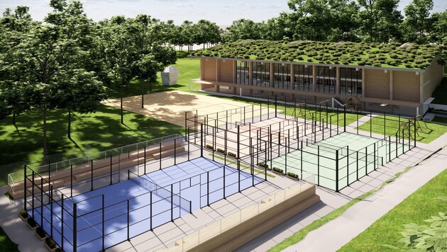 In Tulln sind neue Padel-Tennis-Courts samt Sporthalle geplant.
