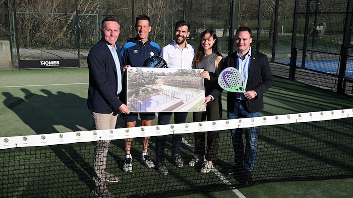 Die Padel-Anlage in Tulln wird erweitert: Betreiber Christian Ohrfandl, Miguel und Bettina Klein ...