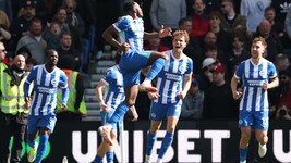 Bei Brighton bejubelt man den knappen Sieg gegen Liverpool ...