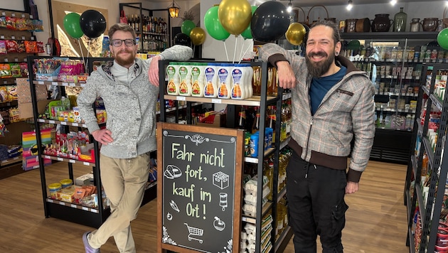 Josi Ošina und Michi Nemeth versorgen ab sofort mit ihrer Greißlerei die Eisenkappler.