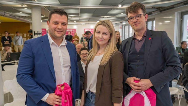 Die Top-3: Philipp Pointner (re.), Verena Garber und Alexis Pascuttini