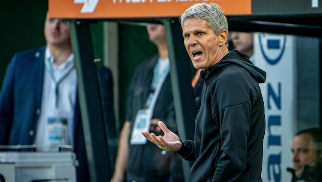 Didi Kühbauer gastiert heute mit dem LASK in Hütteldorf.