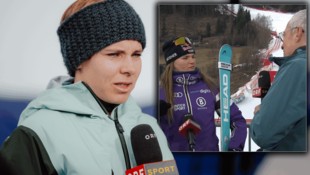 Nicole Schmidhofer (links) redete Rainer Pariasek nach einem Interview mit Emma Aicher ins ...