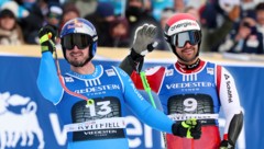 Dominik Paris (l.) gewann auch den Super-G, Vincent Kriechmayr (r.) wurde Zweiter.
