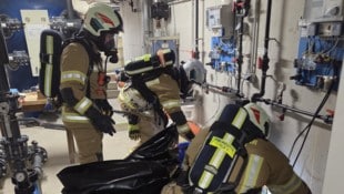 Mit spezieller Ausrüstung brachte die Feuerwehr die Lage unter Kontrolle.