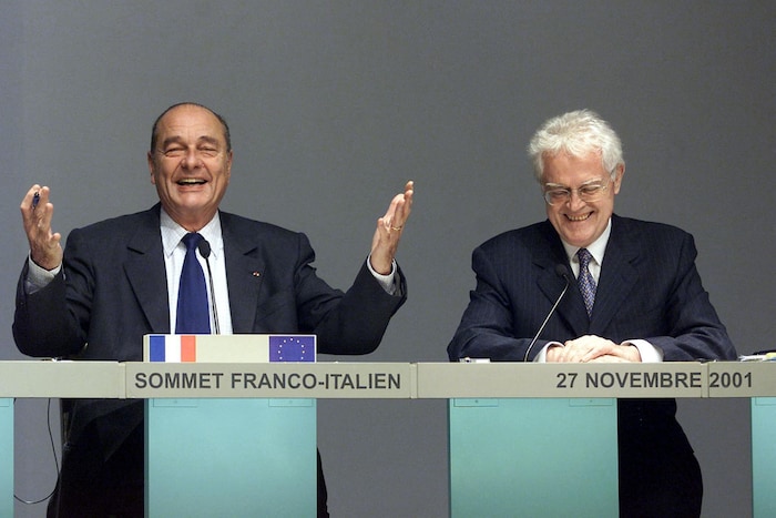 Lionel Jospin und sein Kontrahent Jacques Chirac