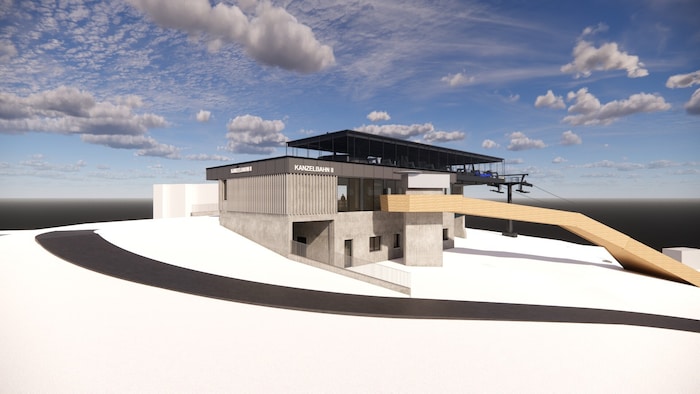 So wird die neue Bergstation der Kanzelbahn II aussehen