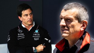 Günther Steiner (r.) hat Toto Wolff (l.) für dessen Aussagen nach Antonellis Premierensieg ...