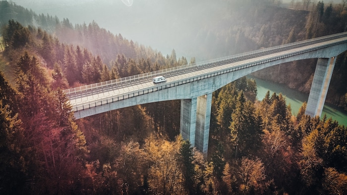 Brücke über den Draufluss.