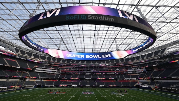 Das Sofi-Stadion kostete in Los Angeles kostete fünf Milliarden Euro.