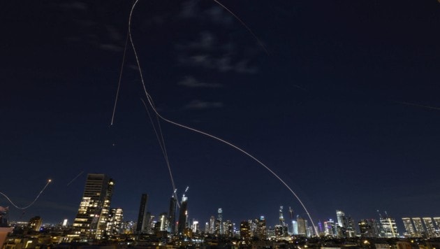 Das Abwehrsystem „Iron Dome“ im Einsatz über Tel Aviv Anfang März