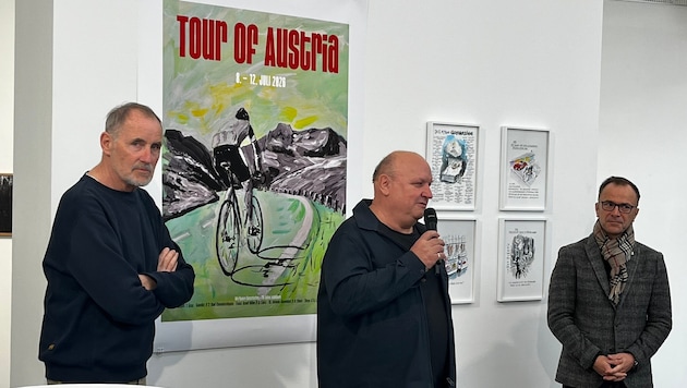 Günther „Peng“ Mayer, Herman Seidl und Bürgermeister Bernhard Auinger (v. li.).