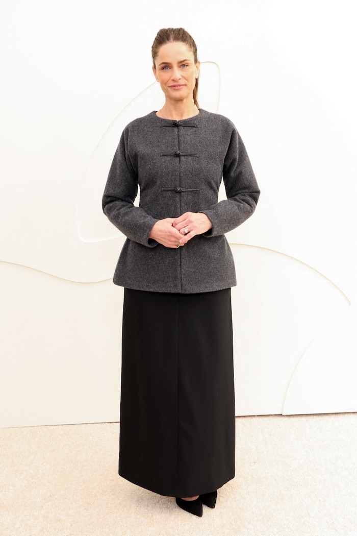 US‑Schauspielerin Amanda Peet beim Apple‑TV‑Press Day im Barker Hangar in Santa Monica.