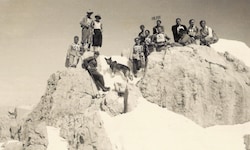 Die Gilde organisierte auch Rennen wie den Goinger-Halt-Lauf 1931: Das Bild zeigt die Rennläufer ...