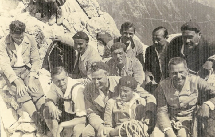 Gildenbrüder unter sich bei einer Tour im Wilden Kaiser.
