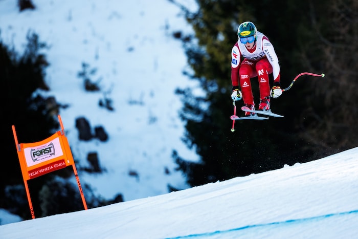 Emily Schöpf fuhr bei der Abfahrt von Tarvis auf Rang 25 und sicherte sich damit die ersten ...