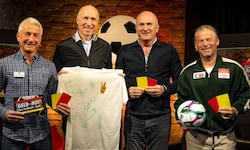 Moderator Hannes Steiner, Gast Robert Pecl sowie die Experten Kurt Garger und Frenkie Schinkels