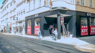 Das „Derflinger-Haus“ wird ab 8. April zum neuen Linzer Fast-Food-Hotspot.