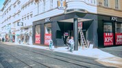Das „Derflinger-Haus“ wird ab 8. April zum neuen Linzer Fast-Food-Hotspot.