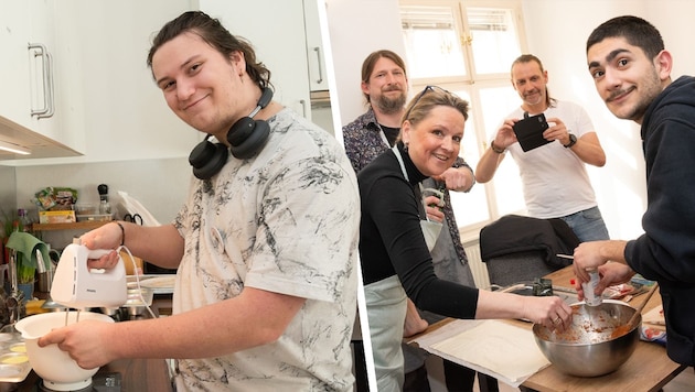 Zahlreiche junge Leute wie Marco (li.) nutzen das Angebot. Landesrätin Susanne Rosenkranz ...