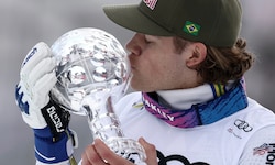 Lucas Pinheiro Braathen hat Marco Odermatt die Riesentorlauf-Kugel noch entreißen können.