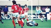 Nach dem Duell mit Robert Pecl beschwerte sich Maradona über den Innenverteidiger