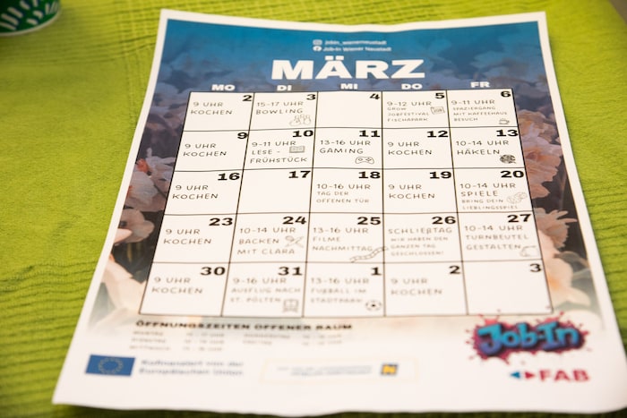 Kochen, Lesefrühstück oder auch Fußballspielen im Park stehen jede Woche am Programm.