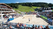 Vor mehr als 15 Jahren präsentierten sich die Beachvolleyballer bereits im Zielstadion der ...