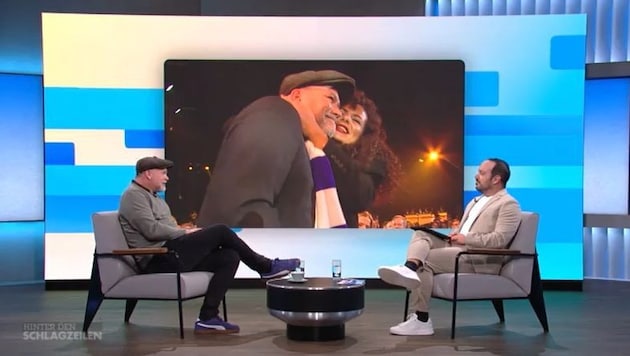 Stipsits bei Budgen im ORF (im Hintergrund seine neue Partnerin)