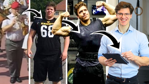 140 Kilo bei 1,82 m Körpergröße waren genug! Beniamino Grossrubatscher blies sich selbst den ...